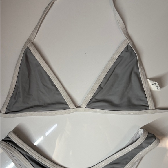 Gray String Triangle Bikini - Picture 5 of 7